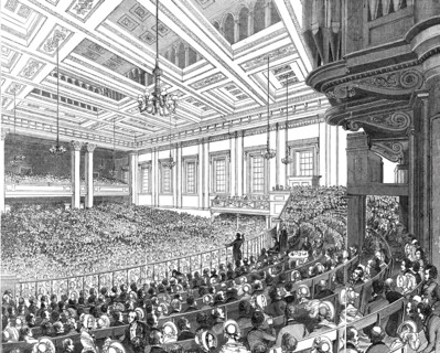 May Meetings in the Metropolis - interior of Exeter Hall