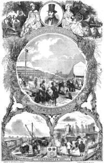 Royal Agricultural Society of England; arrival of the cattle by railway...