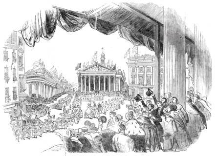 The Procession passing the Mansion House