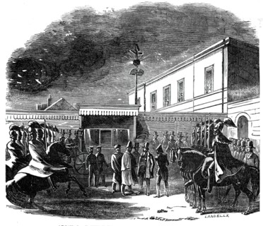 Arrival of the King of the French during the fire
