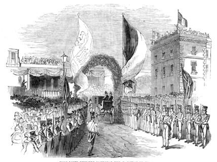 King Louis Philippe entering the railway station