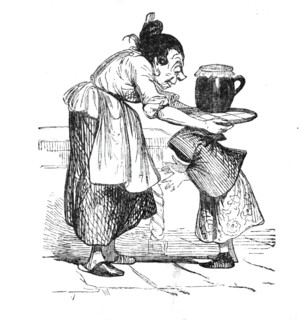 Little Red Riding Hood's mother gives her a pot of butter and a cake for her grandmother