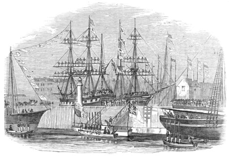 Her Majesty and Prince Albert disembarking Dundee