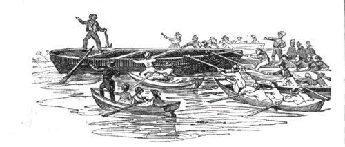 Hauling off the coal barge
