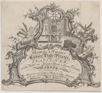 Trade Card for Thomas Harper