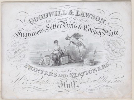 Trade card for Goodwill & Lawson