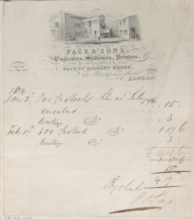 Trade Card for Page & Sons