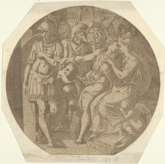 A Man Saying his Farewells to a Woman