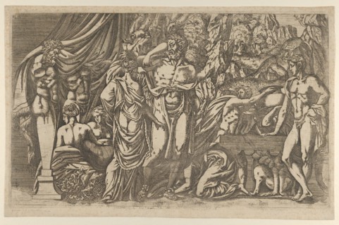 Hercules dressed as a woman