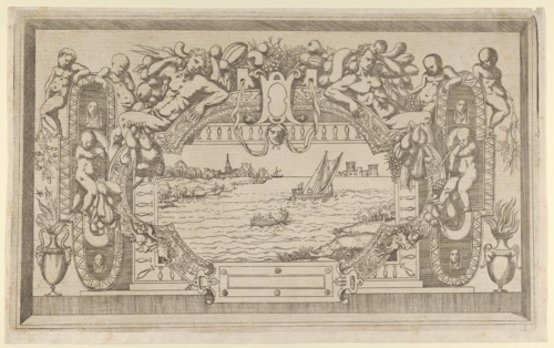 Landscape with Ornamental Frame
