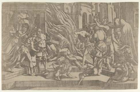 Burning of a corpse