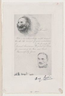 Contribution Receipt of the Special American Hospital in Paris for Wounds of the Face and ...