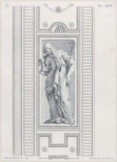 Plate 16: mythological figure holding a mirror