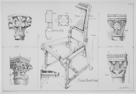 Gothic Forms Applied to Furniture