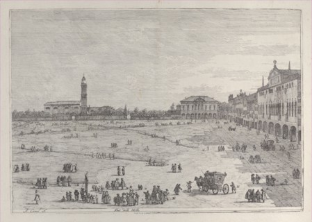 Prà della Valle: the right half of the square of Prà della Valle in Padua