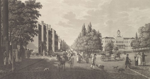 Broadway and City Hall in New York (Brodway-Gatan Och Rådhuset i New York)