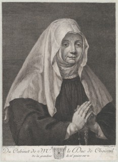 Portrait of a praying nun