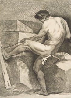 An "Académie": Man Pulling a Cord