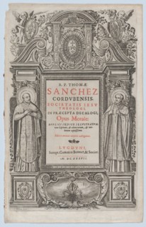 Frontispiece for 'Opus morale in praecepta Decalogi'