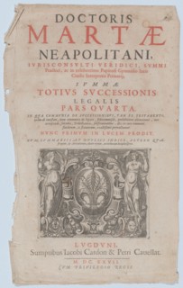 Title page vignette for 'Doctoris Martae Neapolitani'