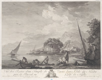View of the Remains of the Temple of Venus on the Isle of Nisida Close to Pouzzol on the G...