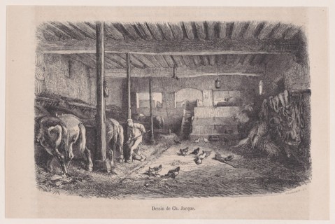 A Stable; from Magasin Pittoresque