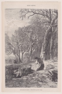 Scène d'hiver: l'arracheur de souches; from Magasin Pittoresque
