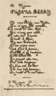 Vers a Eugène Bléry