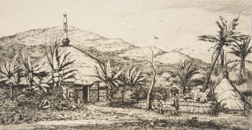 New Caledonia: Large native hut on the road from Balade to Puebo