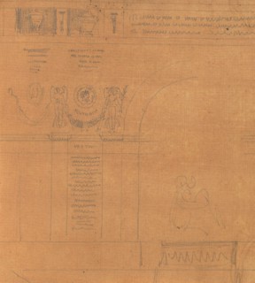Page from a Scrapbook containing Drawings and Several Prints of Architecture