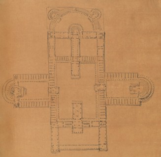 Page from a Scrapbook containing Drawings and Several Prints of Architecture