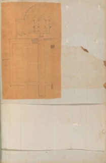 Page from a Scrapbook containing Drawings and Several Prints of Architecture