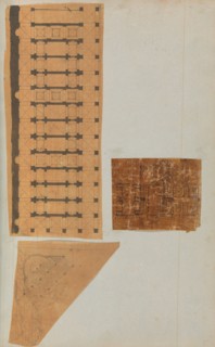 Page from a Scrapbook containing Drawings and Several Prints of Architecture