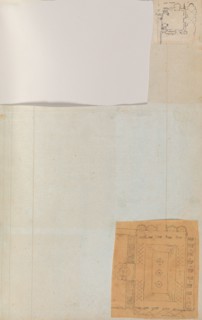 Page from a Scrapbook containing Drawings and Several Prints of Architecture