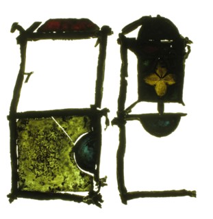 Glass Fragment, French, 14th century.
