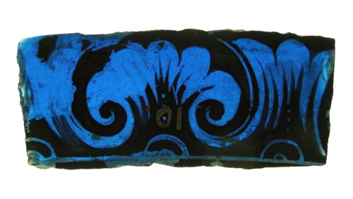 Glass Fragment, French, 13th century.