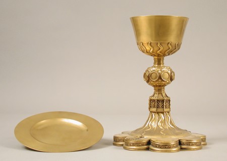 Chalice and Paten, French, early 20th century (original dated 1555).