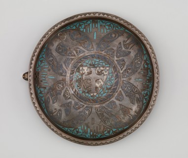 Gemellion (Hand Basin) with the Arms of the Latin Kingdom of Jerusalem, French, ca. 1250-75.