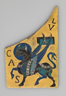 Plaque with the Symbol of the Evangelist Luke, French, ca. 1100.