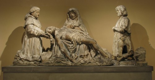 Pietà with Donors, French, ca. 1515. Pons de Gontaut and his brother Armand, Bishop of Sarlat