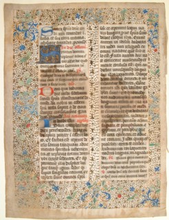 Manuscript Leaf from a Missal, French, mid-15th century.