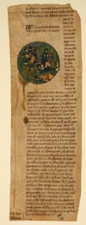 Manuscript Cutting from the Grande Chroniques de France, French, mid-15th century.