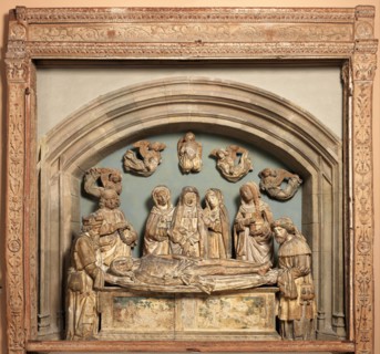 Wooden Frame from an Entombment Group, French, 16th century or later.