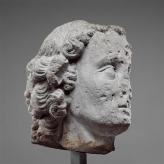 Head of an Angel, French, ca. 1250.