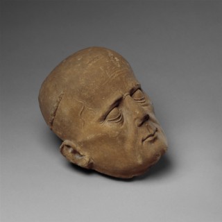 Head of a Cleric from a Tomb Effigy, French, 1450-60.