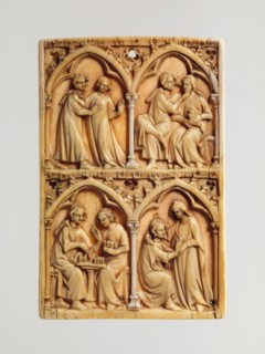 Leaf of a Writing Tablet, French, 14th century.