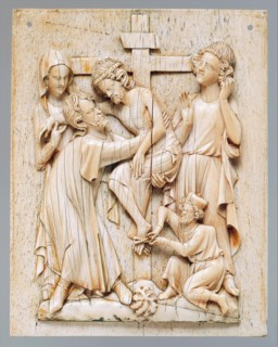 Plaque with the Descent from the Cross, French, ca. 1320-40.