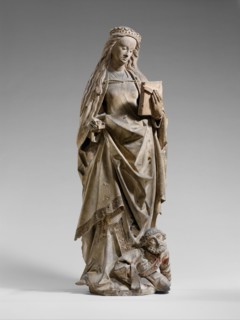Saint Catherine of Alexandria, French, ca. 1475-1525. Saint Catherine stands over the figure of Emperor Maxentius