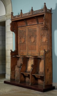 Triple Choir Stall with Canopy, French, 15th century.