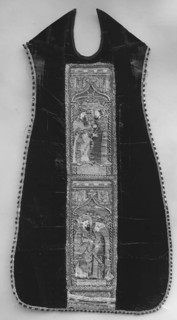 Chasuble with Virgin and Child, Apostles and Prophets, French, 15th century.